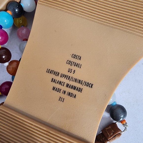 Steve Madden Costa bright beaded gladiator sandals lace up leather 9 - Picture 6 of 6